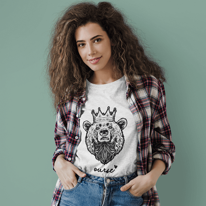 T-shirt femme ours coton bio reine des ours