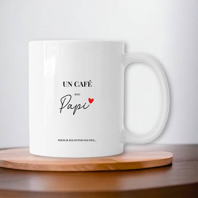 Mug Papi cadeau - Un café avec Papi