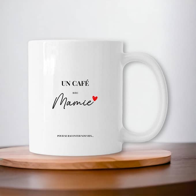 Mug Mamie cadeau - Un café avec Mamie