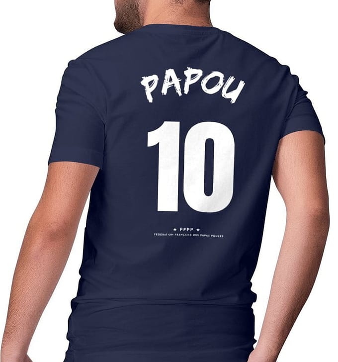 Maillot de foot Papa personnalisé - T-shirt Coton bio Papou